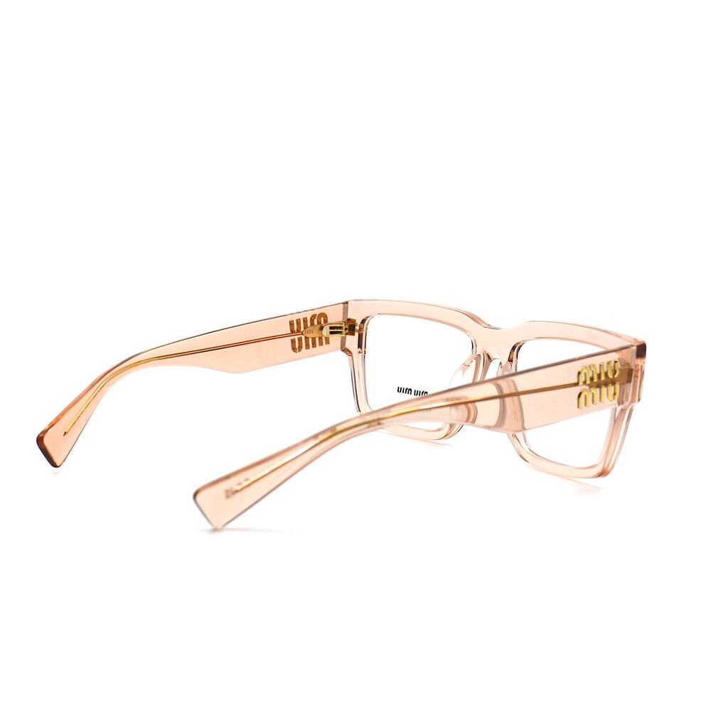 NEW MIU MIU MU02XV PEACH TRANSPARENT AUTHENTIC EYEGLASSES FRAME - Picture 8 of 14